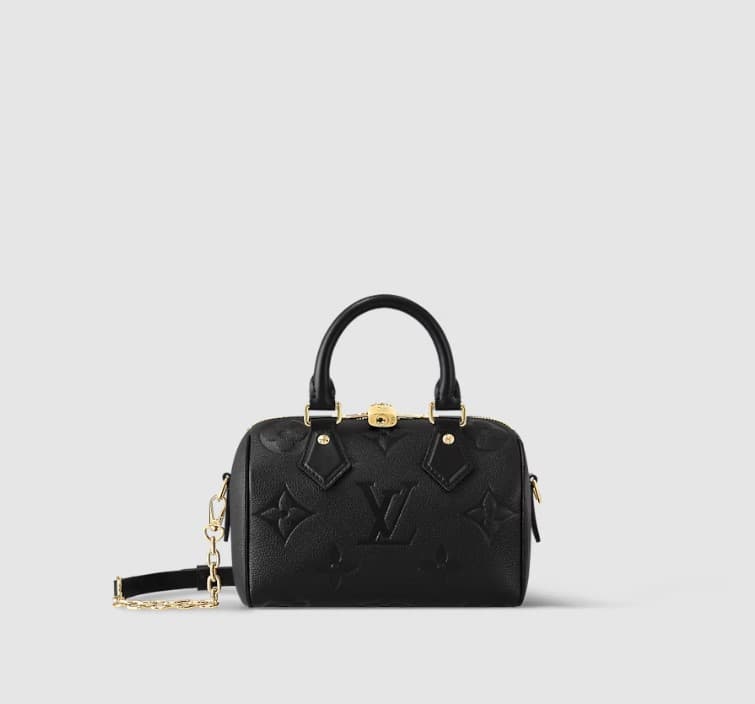 [LUXURY BRAND] LV Speedy Bandouliere 20 Monogram Empreinte Leather Black