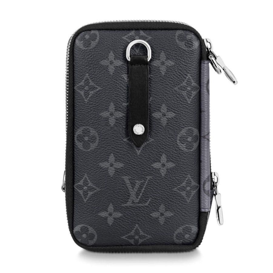 [LUXURY BRAND] Double Phone Pouch Monogram Eclipse and Monogram Eclipse Reverse