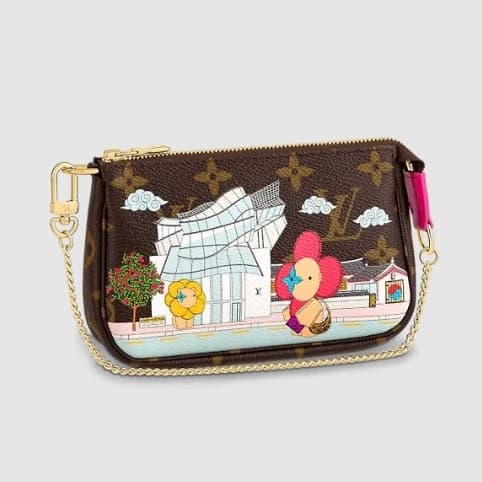 [LUXURY BRAND] LV Vivienne Mini Pochette Accessoires Monogram Fuchsia