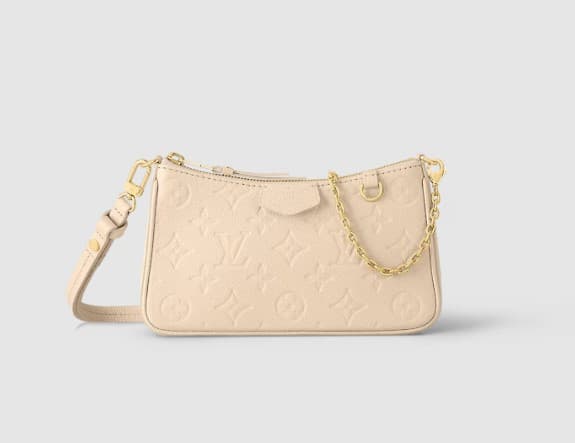 [LUXURY BRAND] LV Easy Pouch On Strap Monogram Empreinte Cream