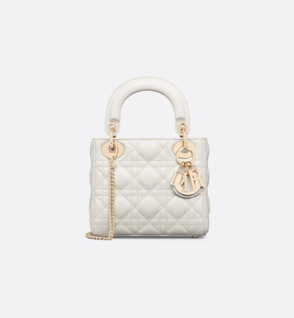 [LUXURY BRAND] Dior Mini Lady Bag Latte Cannage Lambskin