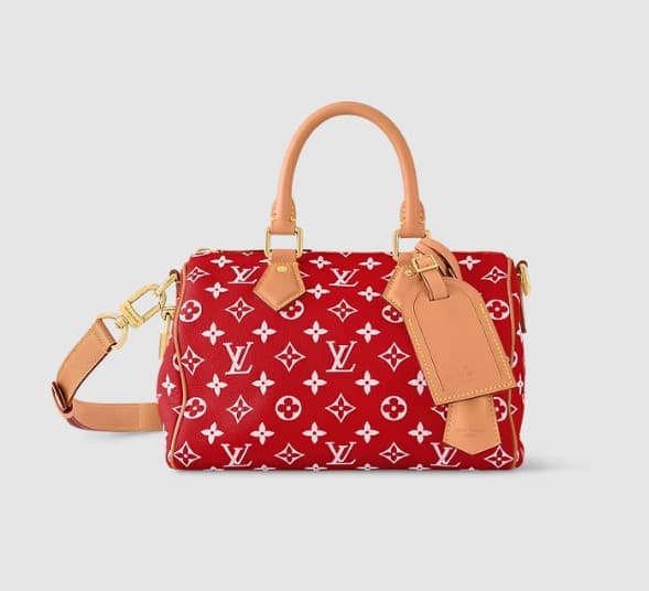 [LUXURY BRAND] LV Speedy P9 Bandouliere 25 Red