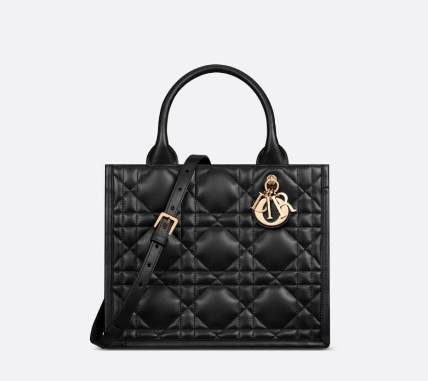 [LUXURY BRAND] Dior Small Book Tote Macrocannage Calf Skin Black
