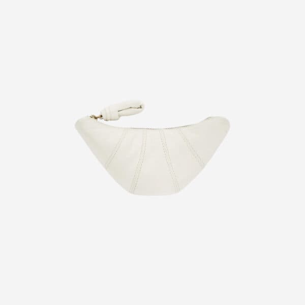 Lemaire Croissant Coin Purse Soft Nappa Leather White