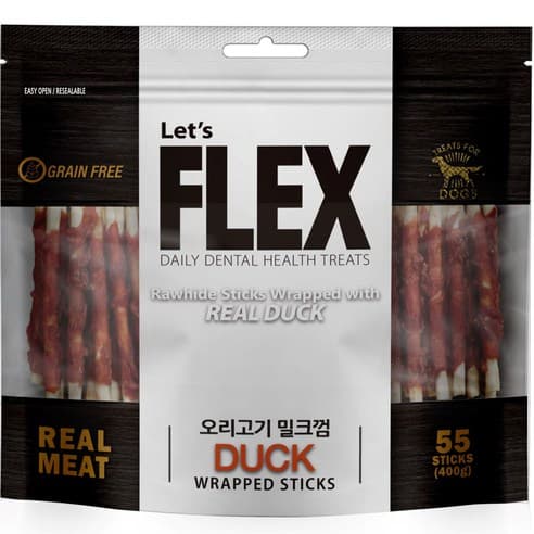 플렉스 반려견간식 밀크껌 400g