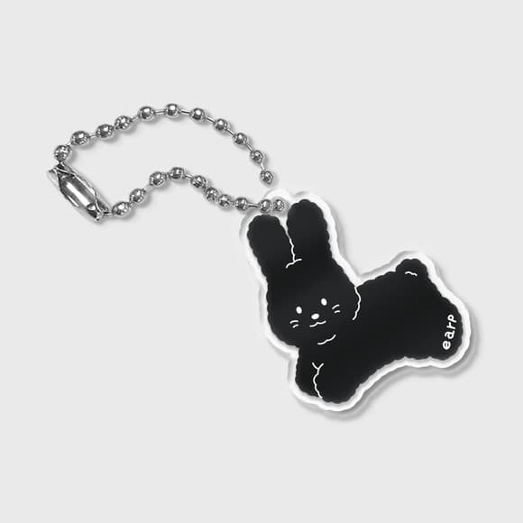 2D HOPPING BLACK POPO(KEYRING)