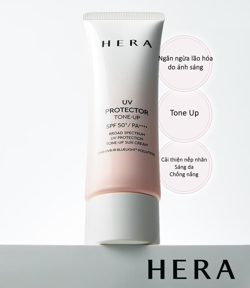 Hera UV Protector Tone Up SPF50+/PA++++ 50ml &#8211; Bí Quyết Da Sáng Rạng Rỡ, Bảo Vệ Toàn Diện!