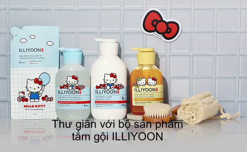 Đánh Thức Làn Da Mềm Mại, Ẩm Mịn Cùng Sữa Tắm ILLIYOON x Hello Kitty!